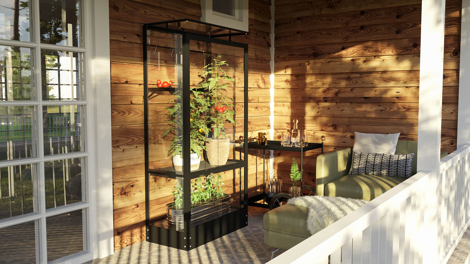 Polis mit Stahlfundamentrahmen