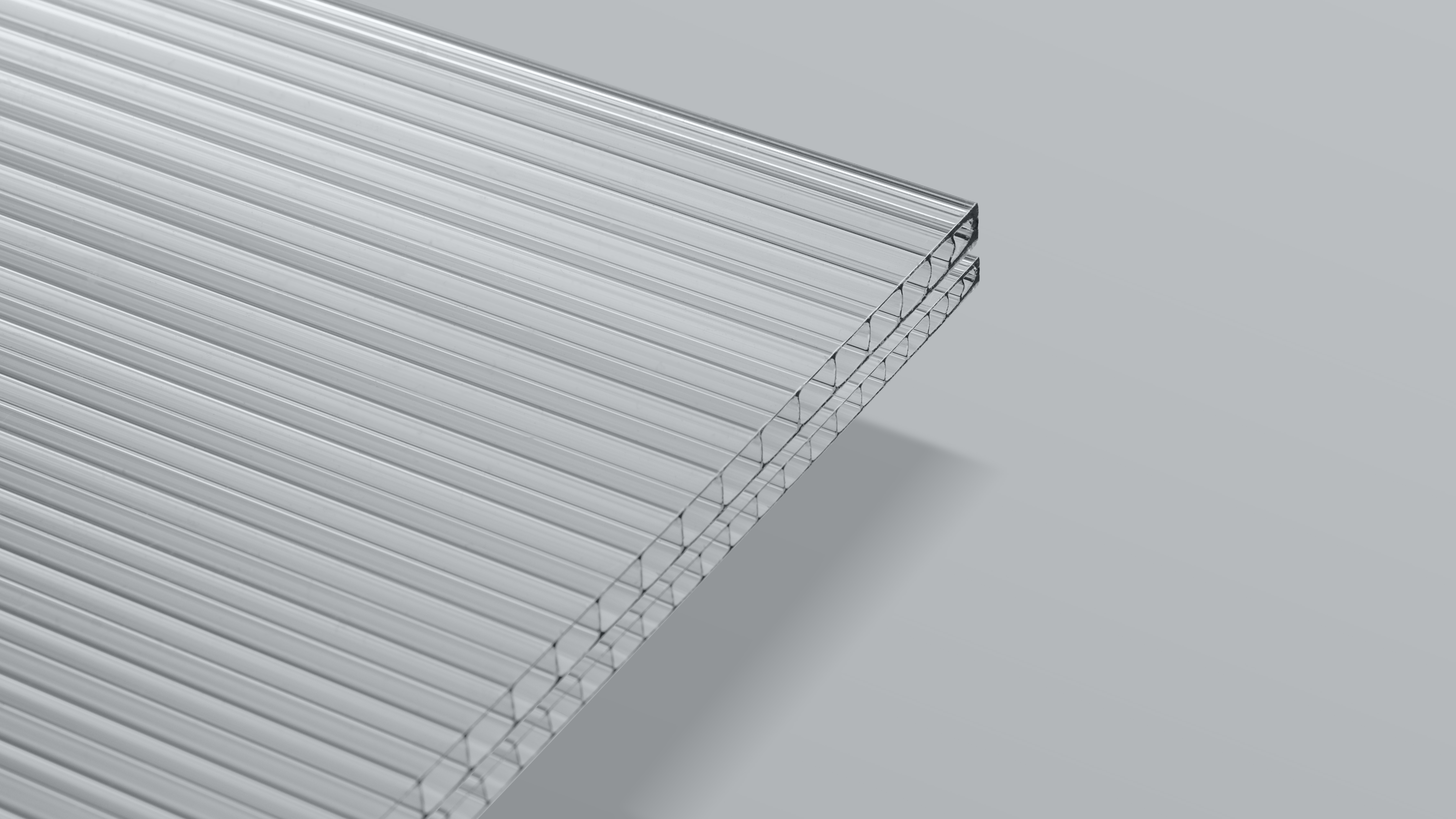Querschnitt von Hohlkammerplatten-Set in 4mm  vs 6mm Stärke